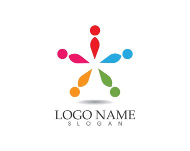 Topluluk takım logosu seviyorum grup insanlar vektör