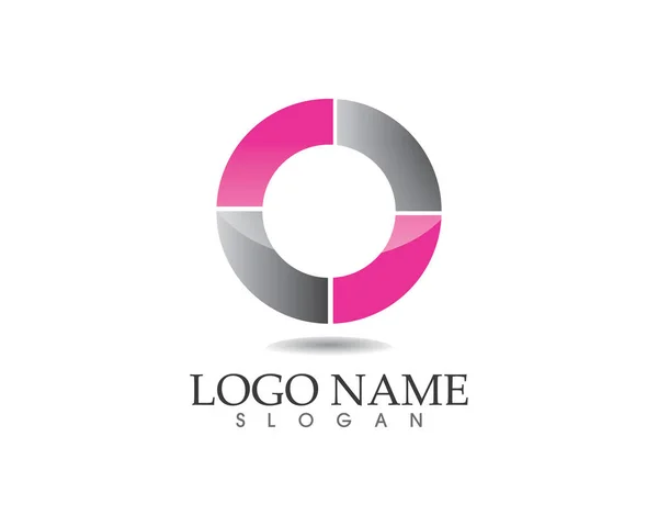 Modèle de logo et de symboles de cercle d'affaires — Image vectorielle