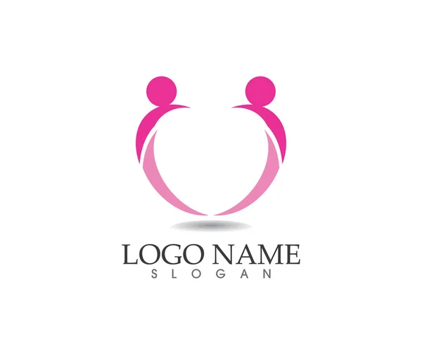 Logo de l'équipe communautaire groupe d'amour personnes vecteur — Image vectorielle