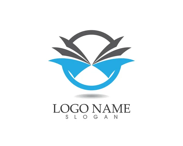 Ailes oiseau logo d'entreprise et symboles — Image vectorielle