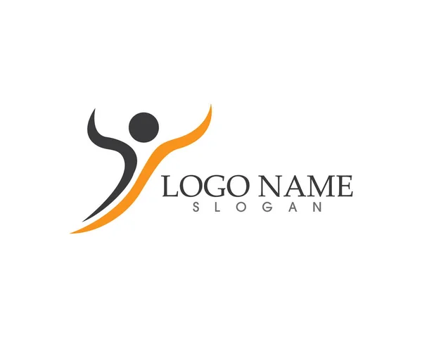 Logotypmall - framgångsrika människor — Stock vektor