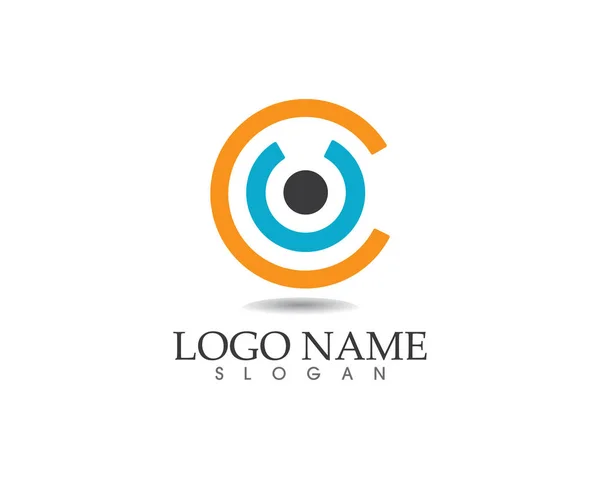 Tecnología círculo logotipo y símbolos — Vector de stock