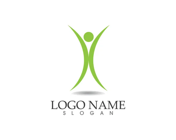 Logo template - successful people — Stock Vector
