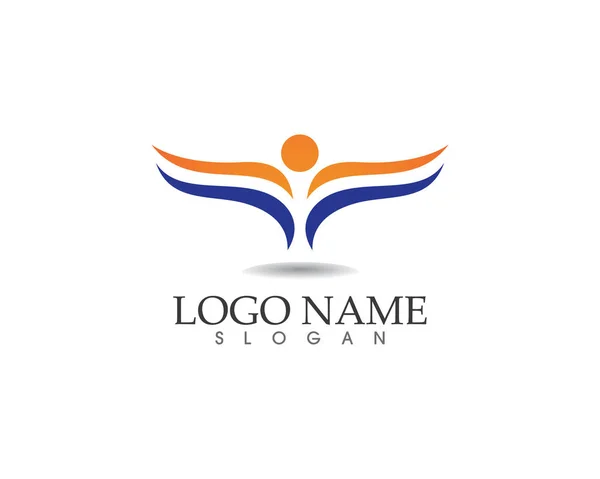 Logo şablonu - başarılı insanlar — Stok Vektör