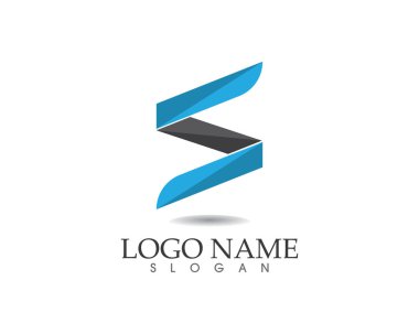 S harfi logo vektör ve şablon