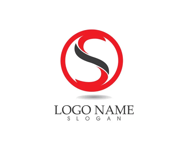 S lettre logo vecteur et modèle — Image vectorielle