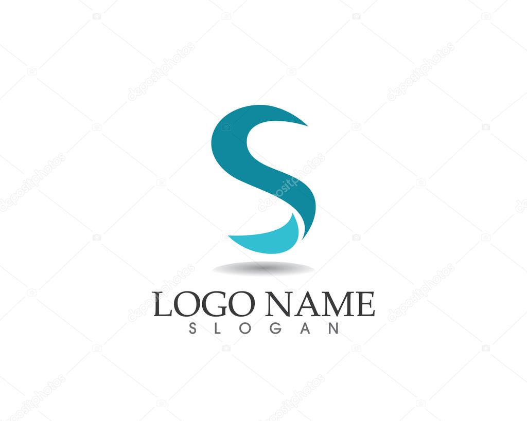 S letter logo vector and template