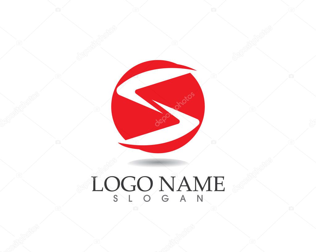 S letter logo vector and template