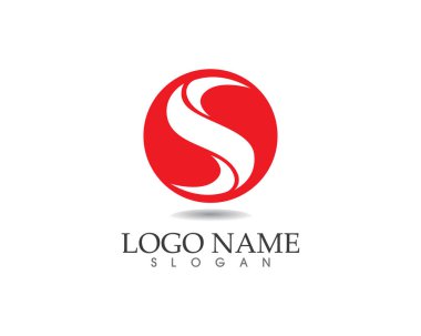 S harfi logo vektör ve şablon