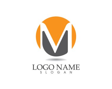 M logosu mektup vektör şablonu 