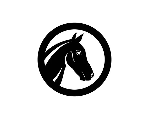 Ícones de vetor e modelo de logotipo de cavalo — Vetor de Stock