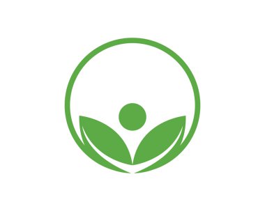 Yeşil doğa logosu ve sembolleri bırakıyor