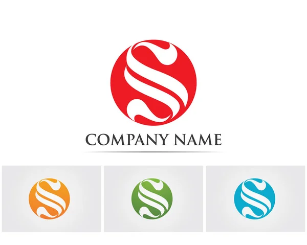 Carta corporativa de negócios S logo design vector — Vetor de Stock