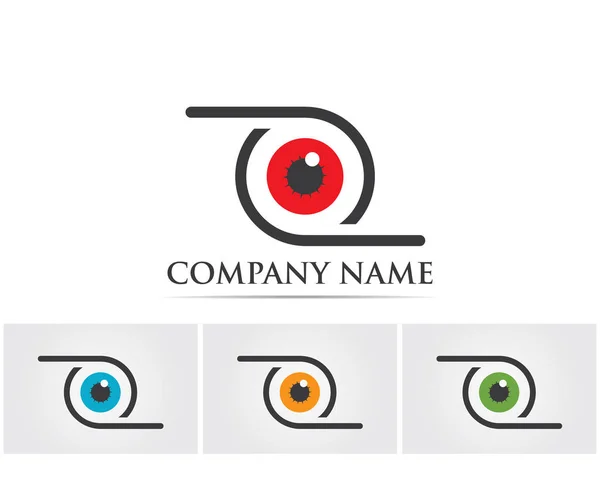 Eyes care health logo and template vector — Stock Vector