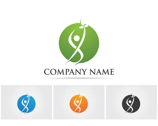 Plantilla de logotipo de personas exitosas — Archivo Imágenes Vectoriales