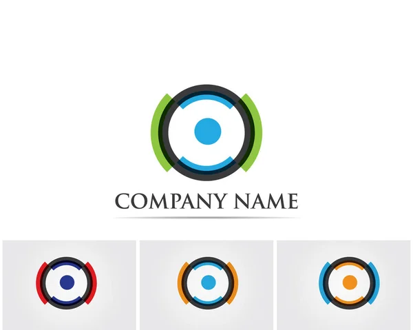 Cercle logo et symboles d'entreprise — Image vectorielle