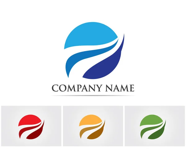 Logótipo e símbolos das finanças empresariais — Vetor de Stock