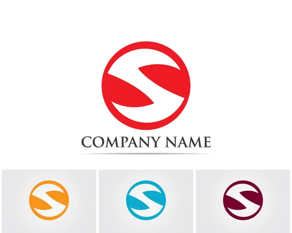 Logo firmy S litery i symbole — Wektor stockowy