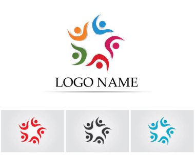 Başarılı insanlar bakım başarı sağlık hayat logo logo şablonu-