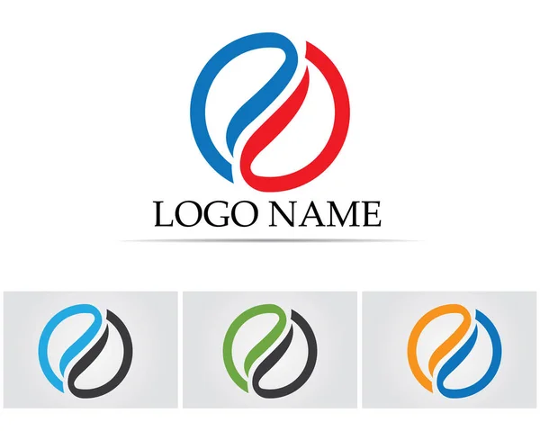 Fuego llama naturaleza logotipo y símbolos iconos plantilla — Vector de stock