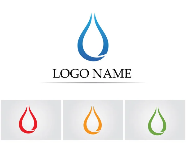 Acqua natura logo e simboli — Vettoriale Stock