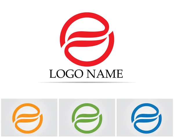 Vektör - E harfi logosu için soyut simgeler