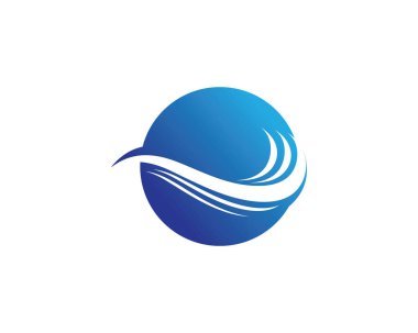 Deniz veya okyanus dalgaları, mavi su, sıçrama ve fırtına, vektör illüstrasyon