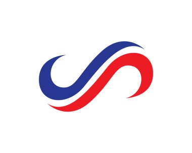 S harfli şirket logosu tasarım vektörü