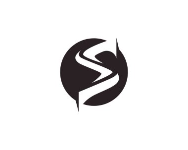S harfli şirket logosu tasarım vektörü