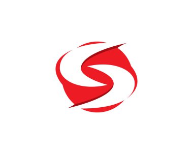 S harfli şirket logosu tasarım vektörü