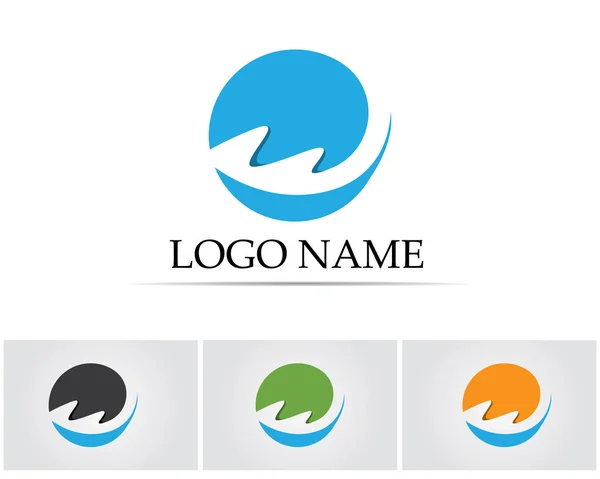 Ondas logotipo da praia e símbolos —  Vetores de Stock