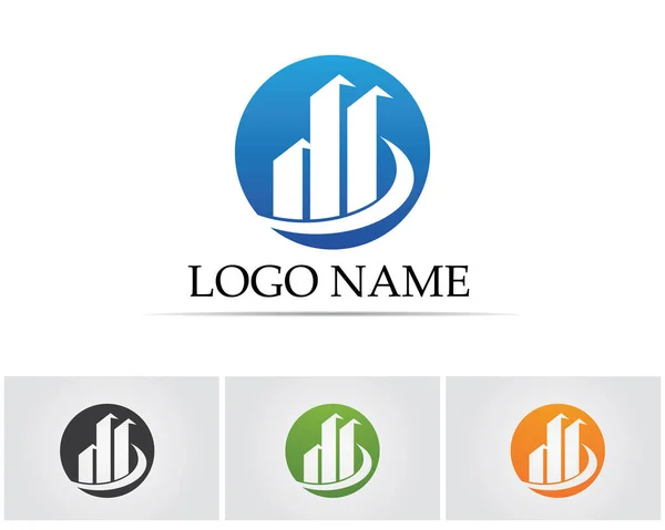 İş finans logosu - vektör konsepti çizimi — Stok Vektör