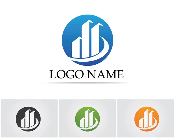 Logo de finanzas empresariales - ilustración del concepto vectorial — Vector de stock