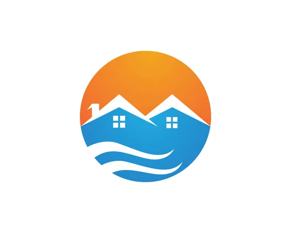 Шаблон логотипа недвижимости и домашних зданий — стоковый вектор