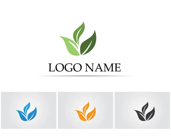 Vektor zanechává zelené logo a symbol přírody — Stockový vektor