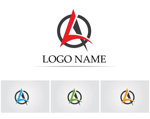 Une lettre Logo Business Template icône vectorielle — Image vectorielle