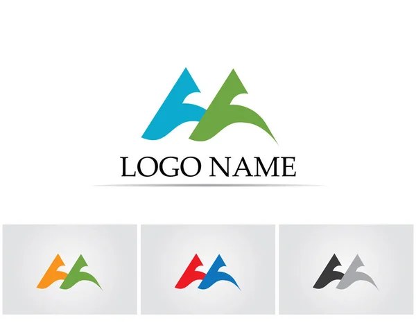 A Letter Logo Business Template icona vettoriale — Vettoriale Stock