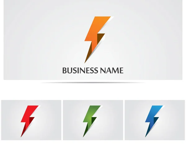 Lightning Icon Logo Und Symbolslightning Icon Logo Und Symbole — Stockvektor