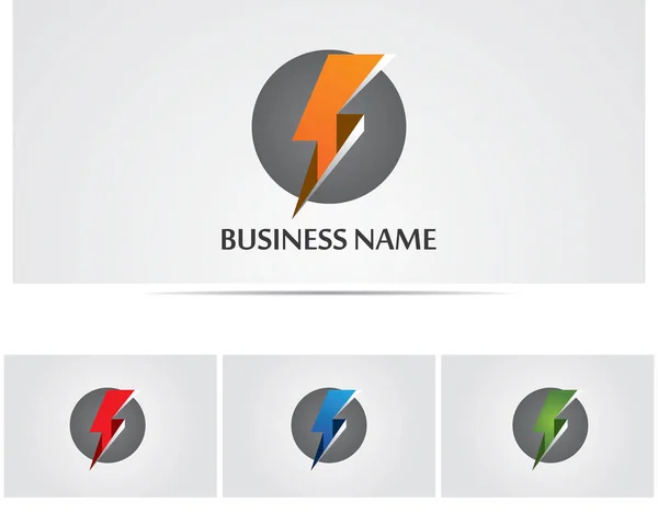 Lightning Icon Logo Und Symbolslightning Icon Logo Und Symbole — Stockvektor