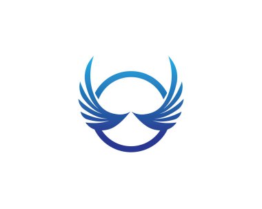 Profesyonel bir tasarımcı için siyah kanat logosu