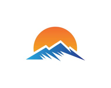 Dağ doğa lansdcape logo ve simgeleri simgeleri şablonu