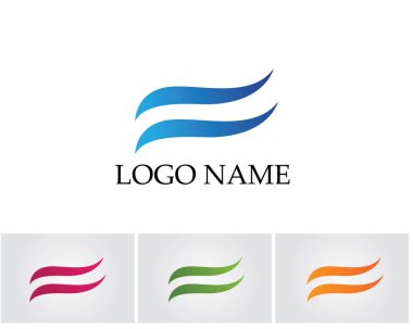 Dalgalar plaj logosu ve semboller simge uygulaması