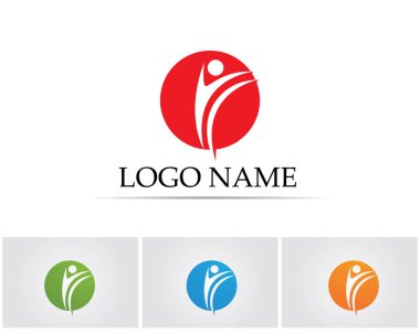 İnsanlar başarıyı önemser sağlık logosu simgeleri