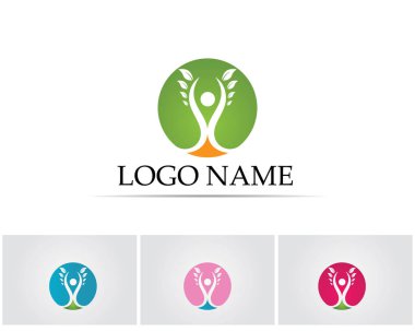 İnsanlar başarıyı önemser sağlık logosu simgeleri