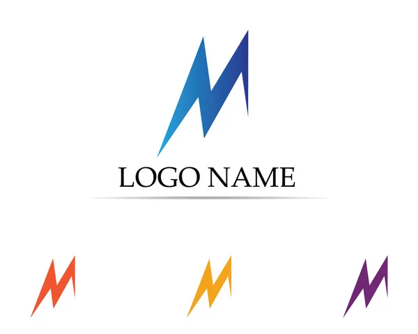 Ícones do vetor da letra M tais logotipos — Vetor de Stock