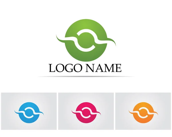 Tecnología Círculo Logotipo Símbolos Vector — Archivo Imágenes Vectoriales