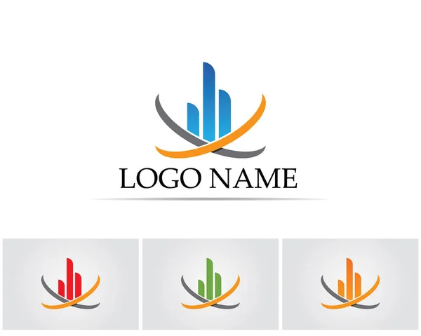 Finanças Logotipo Símbolos Vetor Conceito Ilustração —  Vetores de Stock