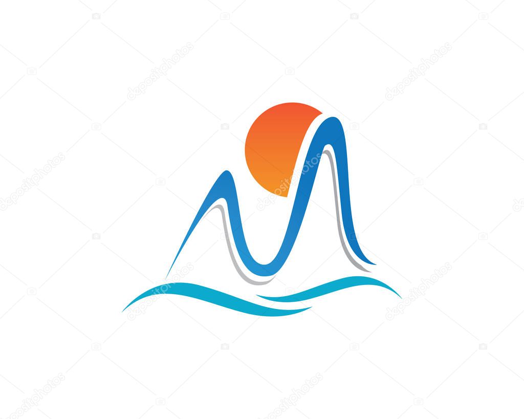 Mountain nature landscape  logo and symbols  icons template