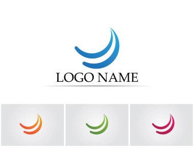 Dalgalar plaj logosu ve semboller simge uygulaması