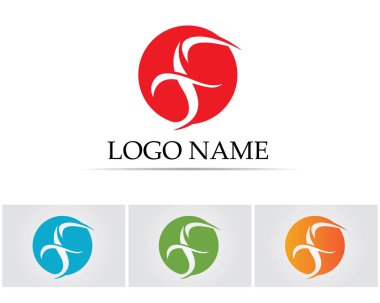 F harf logo ve sembolleri şablon vektör simgeler